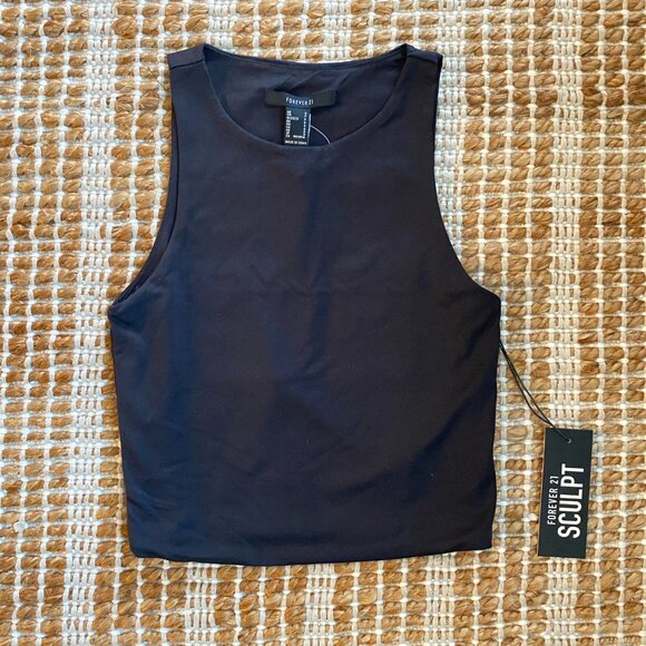 Forever 21 Sculpt Shape Cropped Tank Top – Size Small (NWT) - Picture 4 of 9